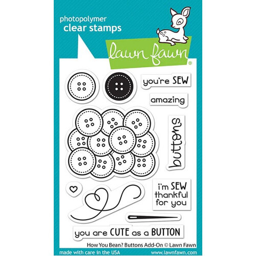Lawn Fawn - Clear Stamps - How You Bean? Buttons Add-On LF3063