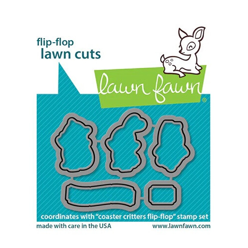 Lawn Fawn - Lawn Cuts Dies - Coaster Critters Flip-Flop LF3076