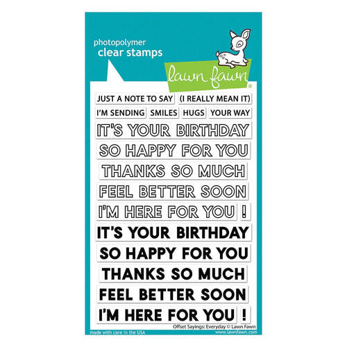 Lawn Fawn - Clear Stamps - Offset Sayings: Everyday LF3081
