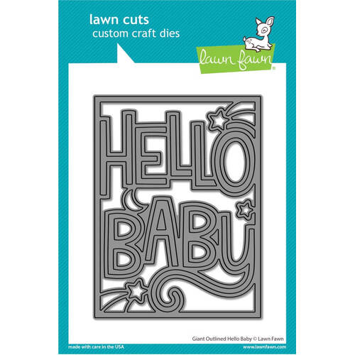 Lawn Fawn - Lawn Cuts Dies - Giant Outlined Hello Baby LF3102