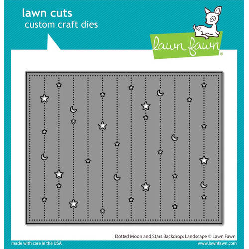 Lawn Fawn - Lawn Cuts Dies - Dotted Moon and Stars Backdrop: Landscape LF3105
