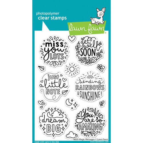 Lawn Fawn - Clear Stamps - More Magic Messages LF3134