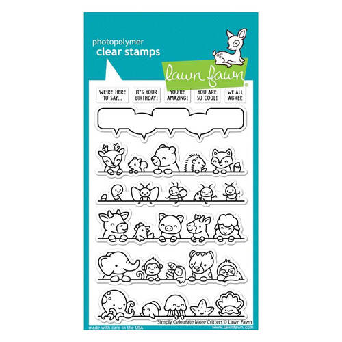 Lawn Fawn - Clear Stamps - Simply Celebrate More Critters LF3164