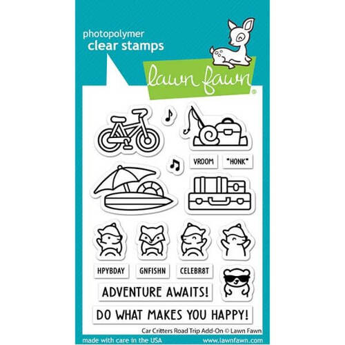 Lawn Fawn - Clear Stamps - Car Critters Road Trip Add-On LF3167