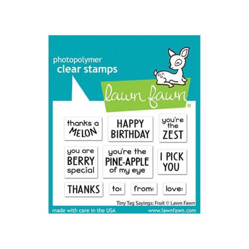 Lawn Fawn - Clear Stamps - Tiny Tag Sayings: Fruit LF3171