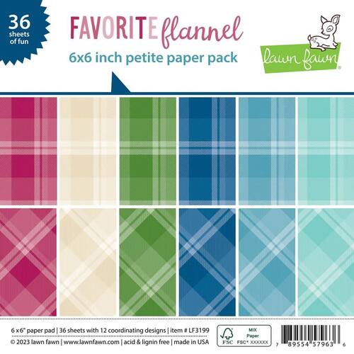 Lawn Fawn Petite Paper Pack 6 x 6 - Favorite Flannel LF3199