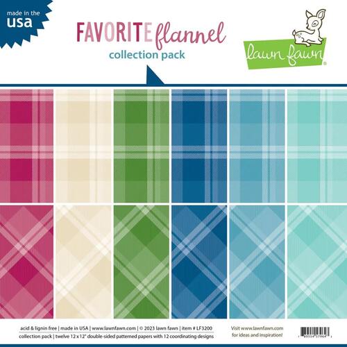Lawn Fawn 12x12 Paper Pack - Favorite Flannel LF3200