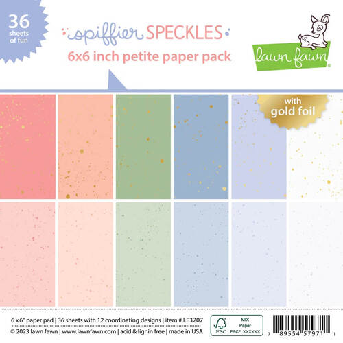 Lawn Fawn Petite Paper Pack 6 x 6 - Spiffier Speckles LF3207