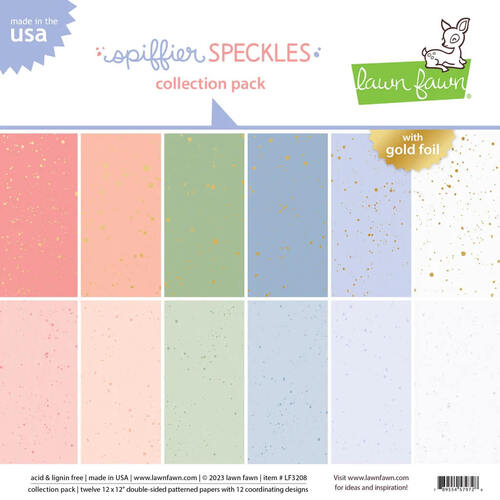 Lawn Fawn 12x12 Paper Pack - Spiffier Speckles LF3208