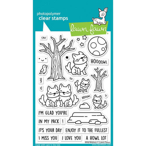 Lawn Fawn - Clear Stamps - Wild Wolves LF3219