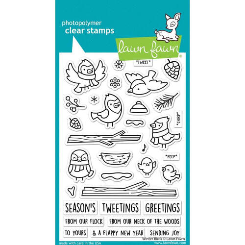 Lawn Fawn - Clear Stamps - Winter Birds LF3225