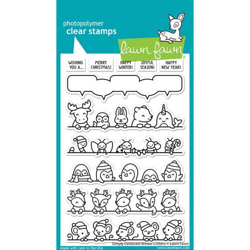 Lawn Fawn - Clear Stamps - Simply Celebrate Winter Critters LF3231