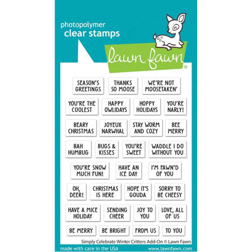 Lawn Fawn - Clear Stamps - Simply Celebrate Winter Critters Add-On LF3233