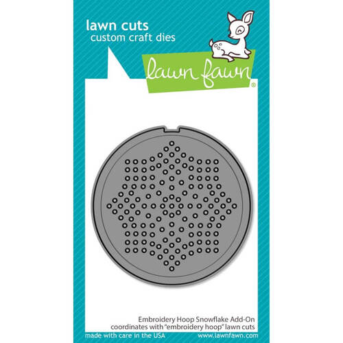 Lawn Fawn - Lawn Cuts Dies - Embroidery Hoop Snowflake Add-On LF3260
