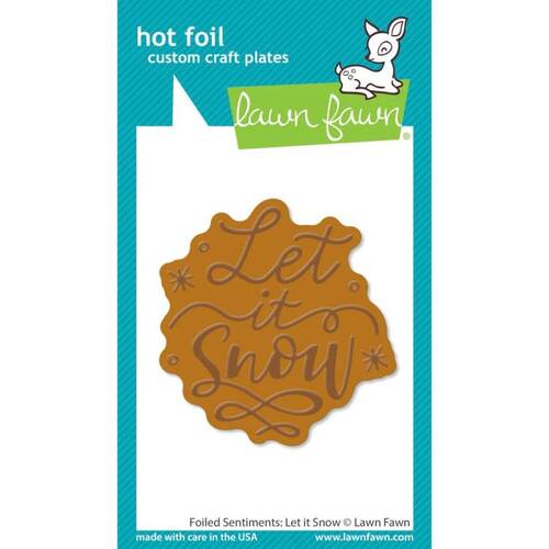 Lawn Fawn Hot Foil Plate - Foiled Sentiments: Let it Snow LF3263