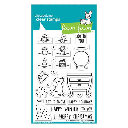 Lawn Fawn - Clear Stamps - Little Snow Globe: Dog LF3270