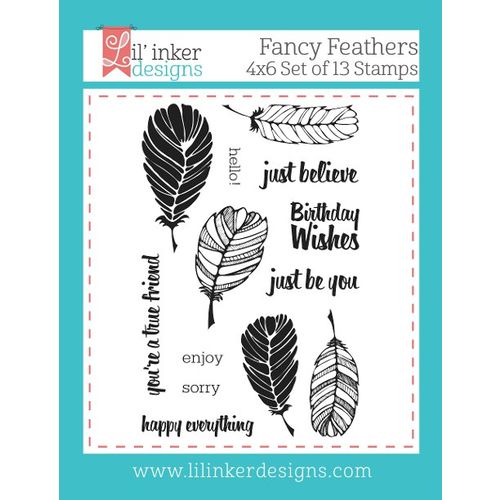 Lil' Inker Designs Stamps - Fancy Feathers (Discontinued)