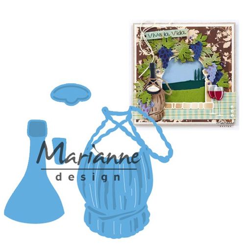 Marianne Design - Creatables Dies - Tiny's Italian Wine Bottle LR0479