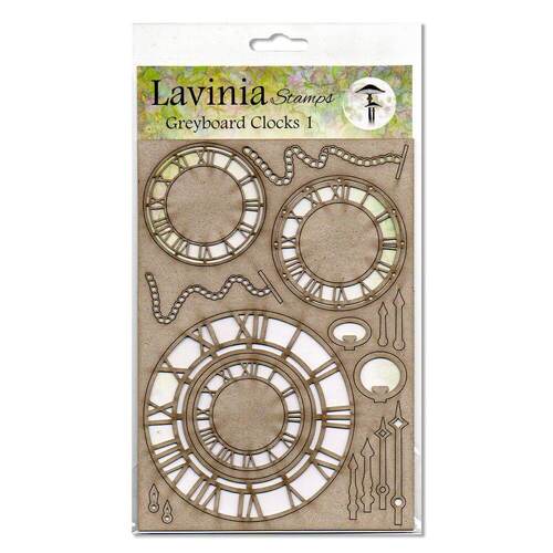 Lavinia Stamps - Greyboard Clocks 1 LSGB002