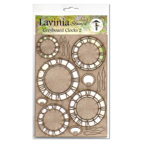 Lavinia Stamps - Greyboard Clocks 2 LSGB003