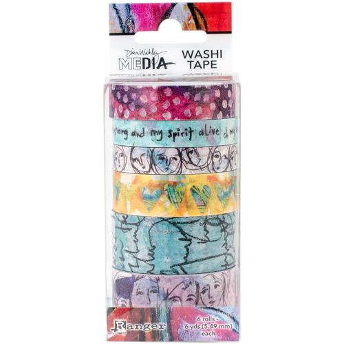Ranger Dina Wakley Media Washi Tape - #1-6 Rolls MDA59974