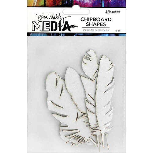 Dina Wakley Media Chipboard Shapes - Feathers MDA74915