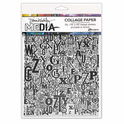 Dina Wakley Media Collage Paper - Jumbled Letters MDA81838