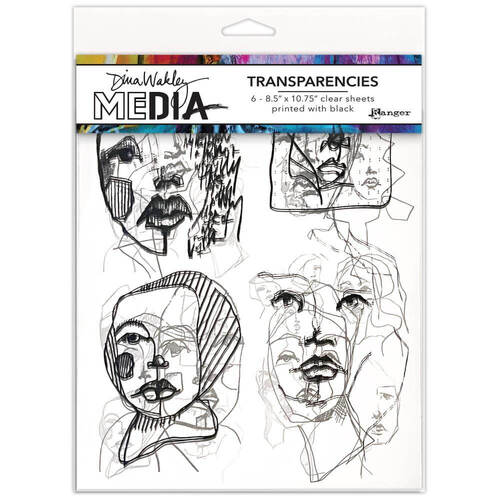 Dina Wakley Media Transparencies - Abstract Portraits Set 2 MDA82040