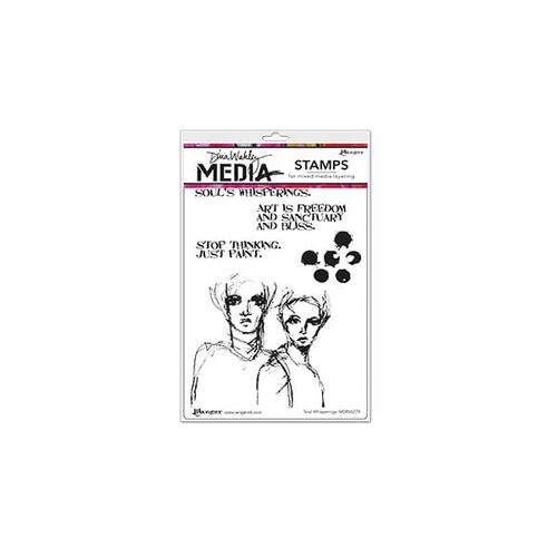 Dina Wakley Media Cling Stamps 6"x9" - Soul Whisperings MDR66279