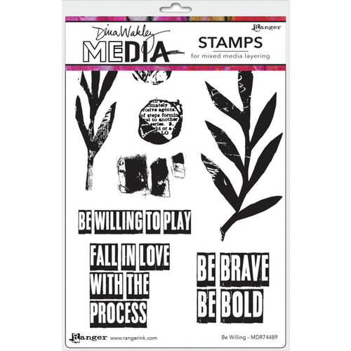 Dina Wakley Media Cling Stamps - Be Willing MDR74489