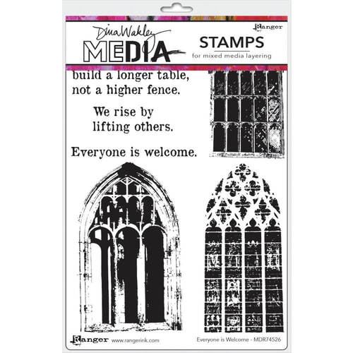 Dina Wakley Media Cling Stamps - Everyone is Welcome MDR74526