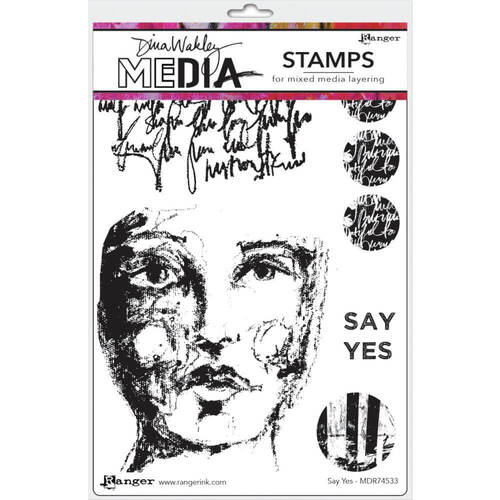 Dina Wakley Media Cling Stamps - Say Yes MDR74533
