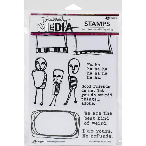 Dina Wakley Media Cling Stamps 6"X9" - No Refunds MDR74816