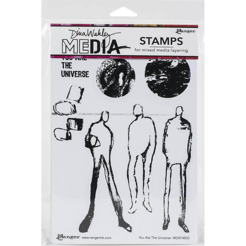 Dina Wakley Media Cling Stamps 6"X9" - You Are The Universe MDR74830