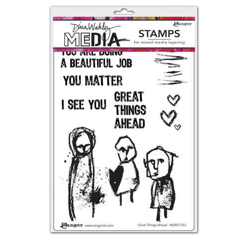 Dina Wakley Media Cling Stamps 6"X9" - Great Things Ahead MDR77763