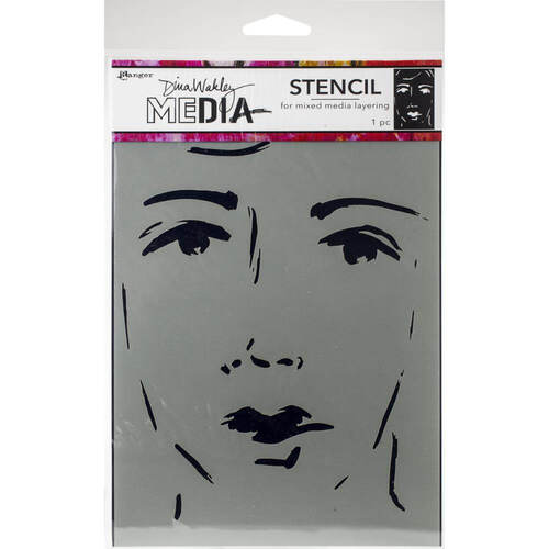 Dina Wakley Media Stencils 9"X6" - She Sees MDS69256