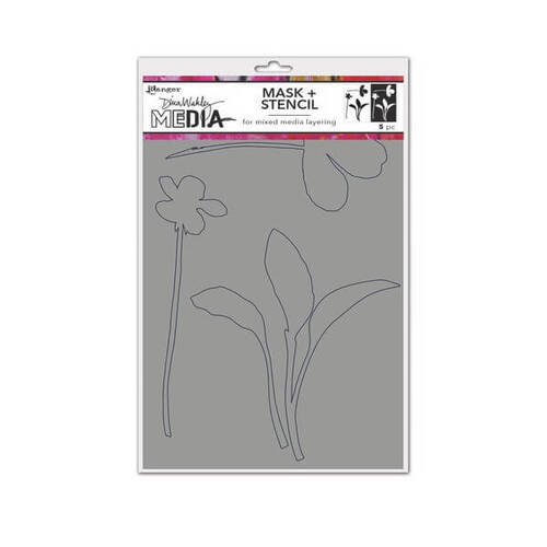 Dina Wakley Media Stencil & Mask - Sprouts MDS77725