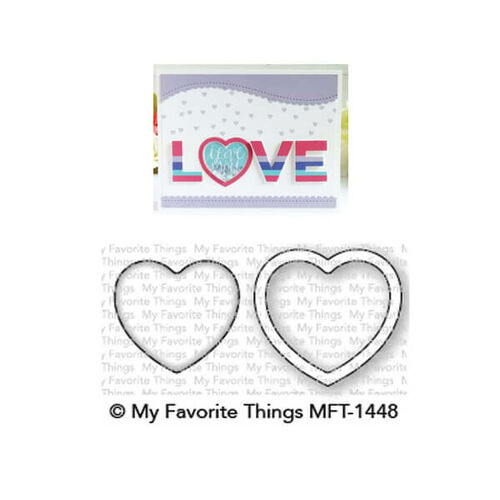 My Favorite Things - Die-namics - Mini Heart Shaker Window & Frame (Discontinued)