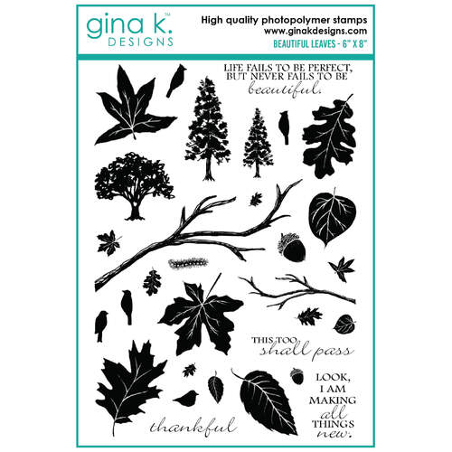 Gina K Designs Clear Stamps - Beautiful Leaves