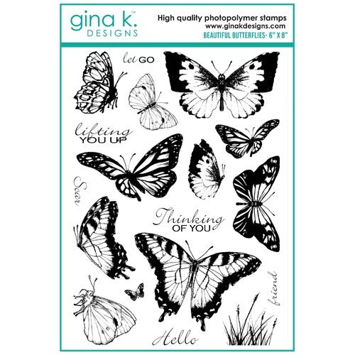Gina K Designs Stamps - Beautiful Butterflies 1
