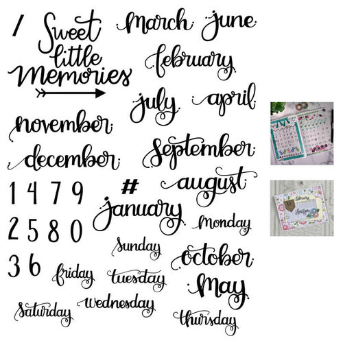 Maker's Movement Stamps - Planner Dates MOS222 (Discontinued)