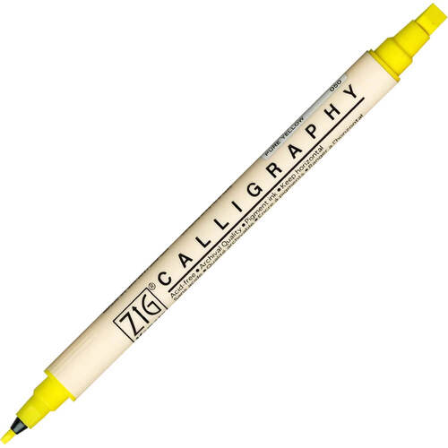 Zig Memory System Calligraphy - Pure Yellow (2mm)