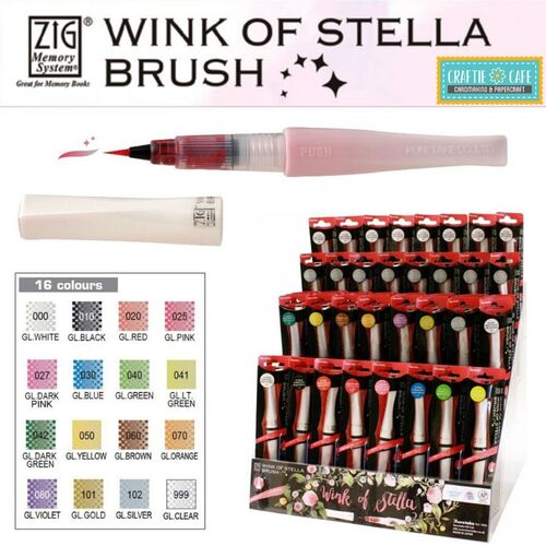 ZIG Wink Of Stella Brush Glitter Brush Marker - 16 Colours Available