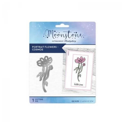 Hunkydory Moonstone Dies - Portrait Flowers Cosmos
