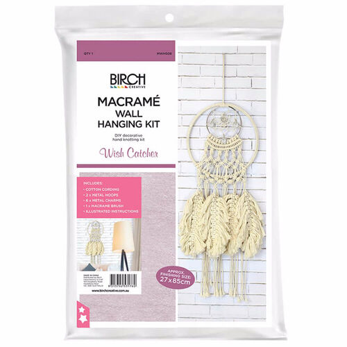 Birch Macrame Wall Hanging Kit - Wish Catcher MWHS08
