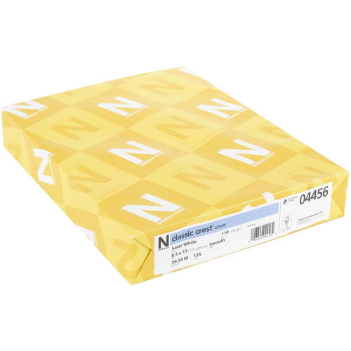 PREORDER - Neenah 110lb Classic Crest Cardstock 8.5"X11" 125/Pkg - Solar White N04456