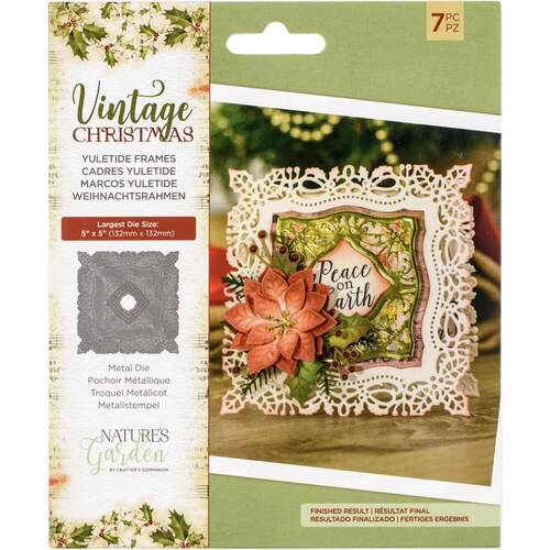 Crafter's Companion Nature's Garden Vintage Christmas Dies - Yuletide Frames NMDYFRA