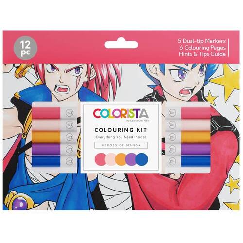 Spectrum Noir Colorista Colouring Kit 12/Pkg - Heroes Of Manga