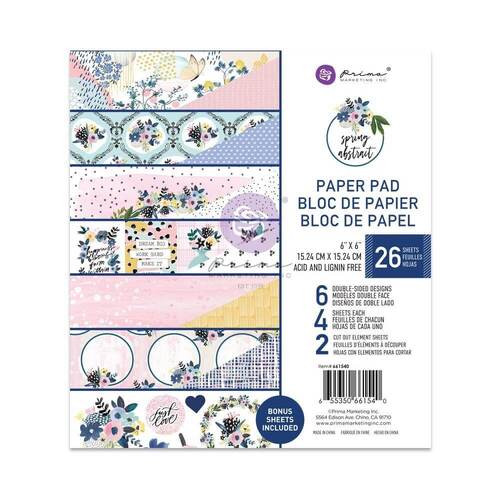 Prima Marketing Double-Sided Paper Pad 6"X6" 26/Pkg - Spring Abstract
