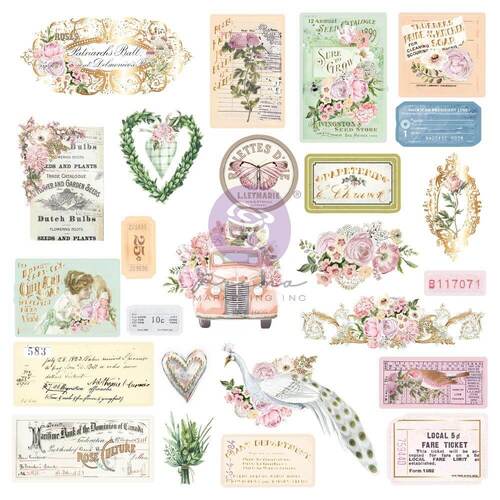 The Plant Department Cardstock Ephemera 50/Pkg - Adverts w/ Foil Details